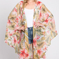 Tropical Flower Leaves Kimono - Ivory - Mellow Monkey