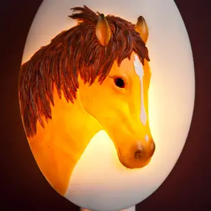 Horse - Hand Painted Marble Night Light - Mellow Monkey