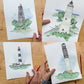 Cape Hatteras Lighthouse Single Notecard-NC Coast Collection - Mellow Monkey