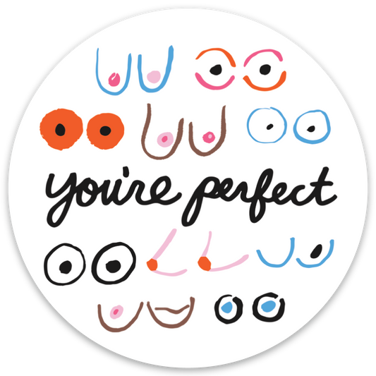 You're Perfect Boobs Die Cut Sticker - Mellow Monkey