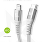 Apple Mfi Certified Lightning To USB Type C Cable - 6 Feet - Silver - Mellow Monkey