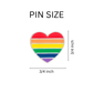 Rainbow Heart Shaped Pin