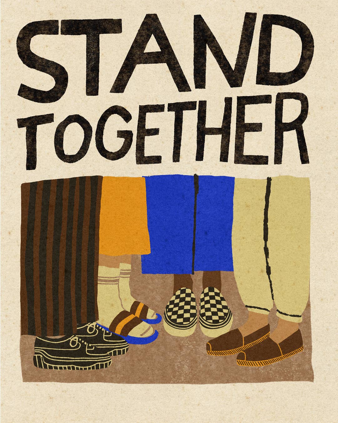 Stand Together - Framed Art Print - 8-in x 10-in - Mellow Monkey