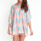 Elsie Fire Mandala One Size Fringe Swim Beach Cover Up - Mellow Monkey
