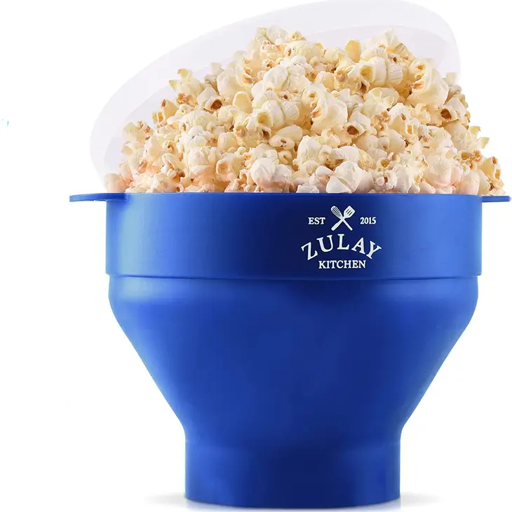 Blue Collapsible Microwave Popcorn Popper - Mellow Monkey