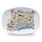 Connecticut Map Serving Platter - 10-in x 14-in - Mellow Monkey