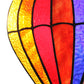 Otis Red Hot Air Balloon Stained Glass Window Panel - 11-in - Mellow Monkey