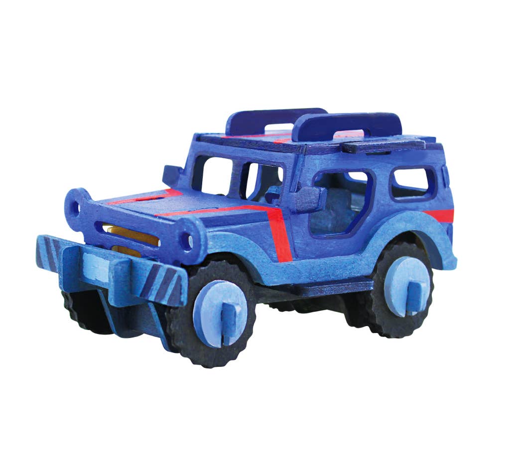 3D Wooden Puzzles (with paint) Kits: Civil Airplane - Mellow Monkey