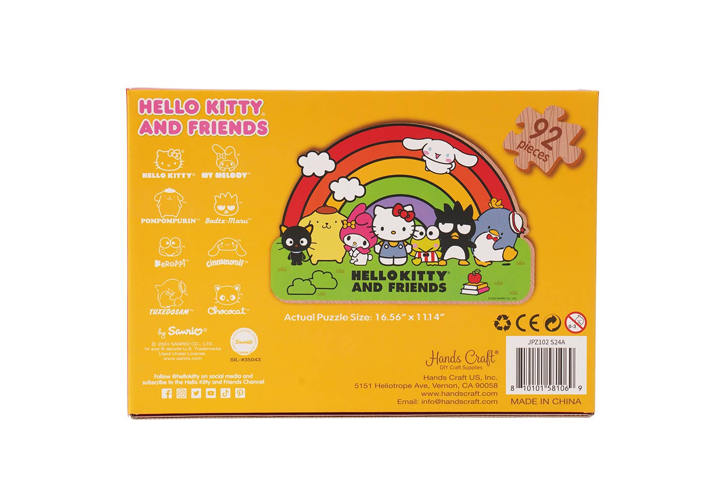 Hello Kitty® And Friends Wooden Jigsaw Puzzle: Rainbow - Mellow Monkey