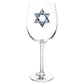 Star of David Jeweled Stemmed Wine Glass - Mellow Monkey