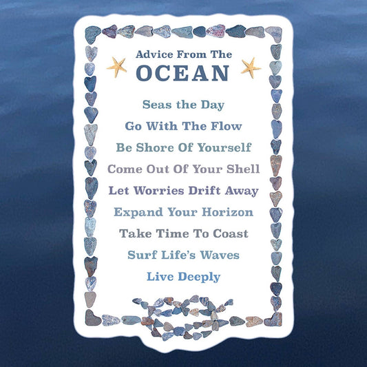 Advice From The Ocean Vinyl Decal / Sticker - Mellow Monkey