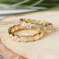 6 Precious Eternity Band Ring in Gold Vermeil: Aqua Blue Chalcedony - Mellow Monkey