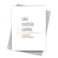 Cake and Cocktails – Foil-Pressed Birthday Card - Mellow Monkey
