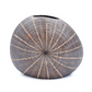 Diva Round - Handcrafted Porcelain Bud Vase - Taupe with Cream Lines - 4.7 x 2.4 x 4 in - Mellow Monkey