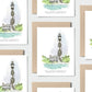Cape Lookout Lighthouse Single Notecard-NC Coast Collection - Mellow Monkey