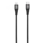 Apple Mfi Certified Lightning To USB Type C Cable - 6 Feet - Black - Mellow Monkey