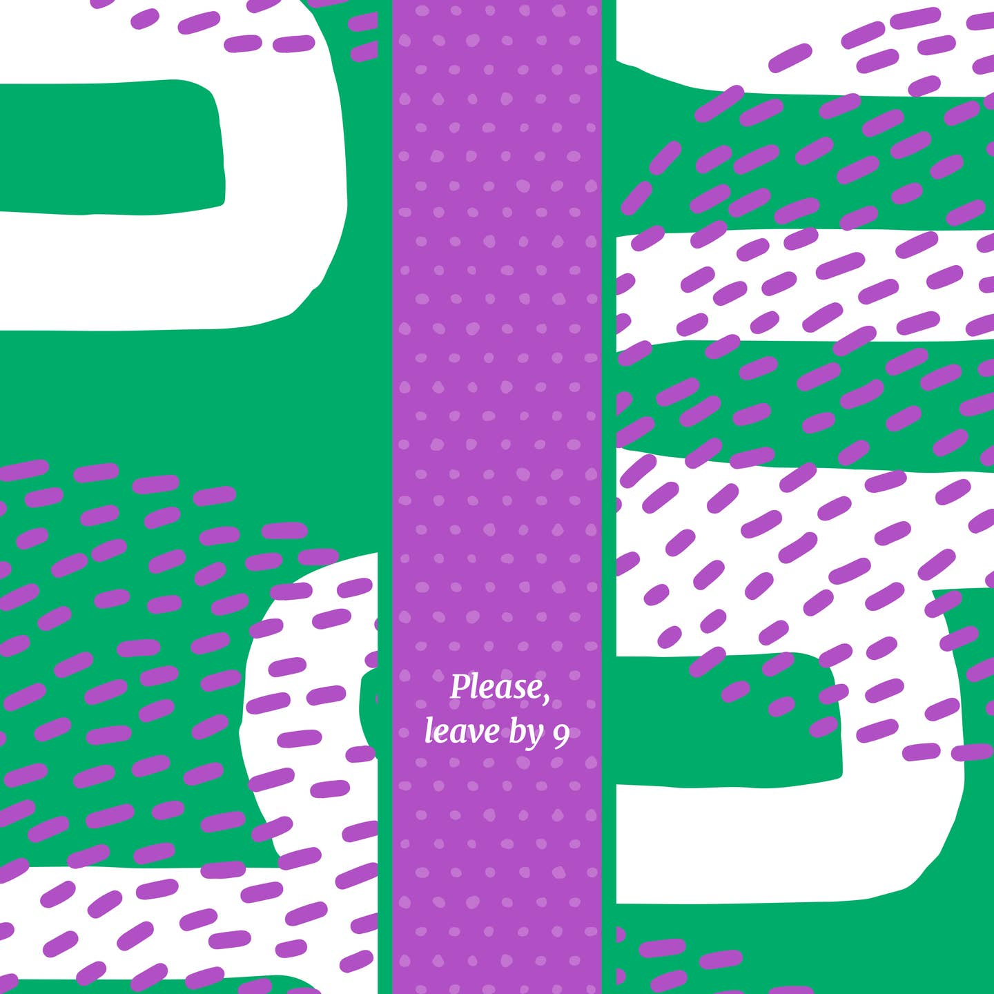 Leave by 9 - Funny Cotton Dish Towel - Mellow Monkey