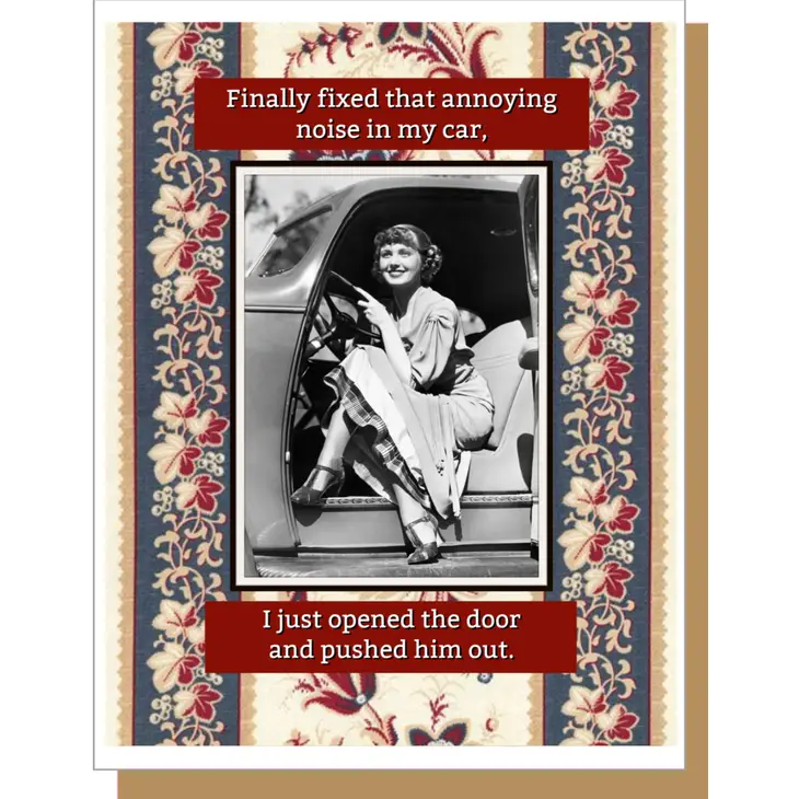 Finally Fixed That Annoying Noise In My Car - Greeting Card - Mellow Monkey