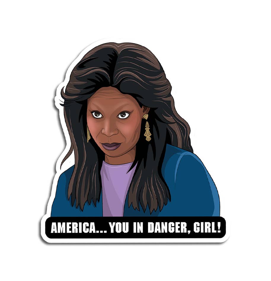 America, You in Danger Girl Die Cut Decal - Mellow Monkey