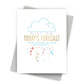 Birthday Forecast – Fun and Cheerful Gold Foil Card - Mellow Monkey