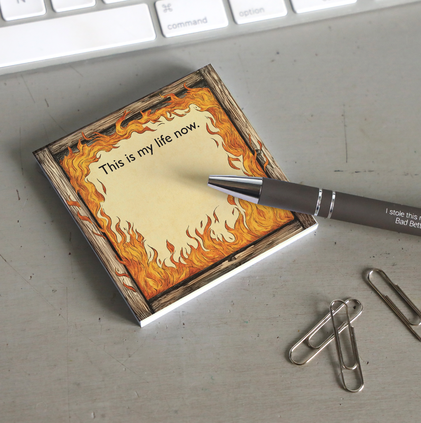 This Is My Life Now - Funny Sarcastic Sticky Note Pad – Mellow Monkey