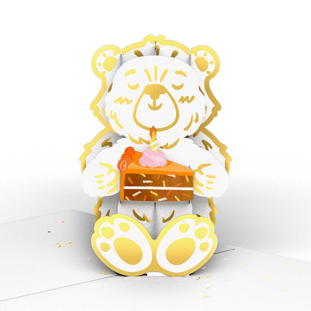 Happy Birthday - Birthday Cake Bear Tinypop Card - Mellow Monkey