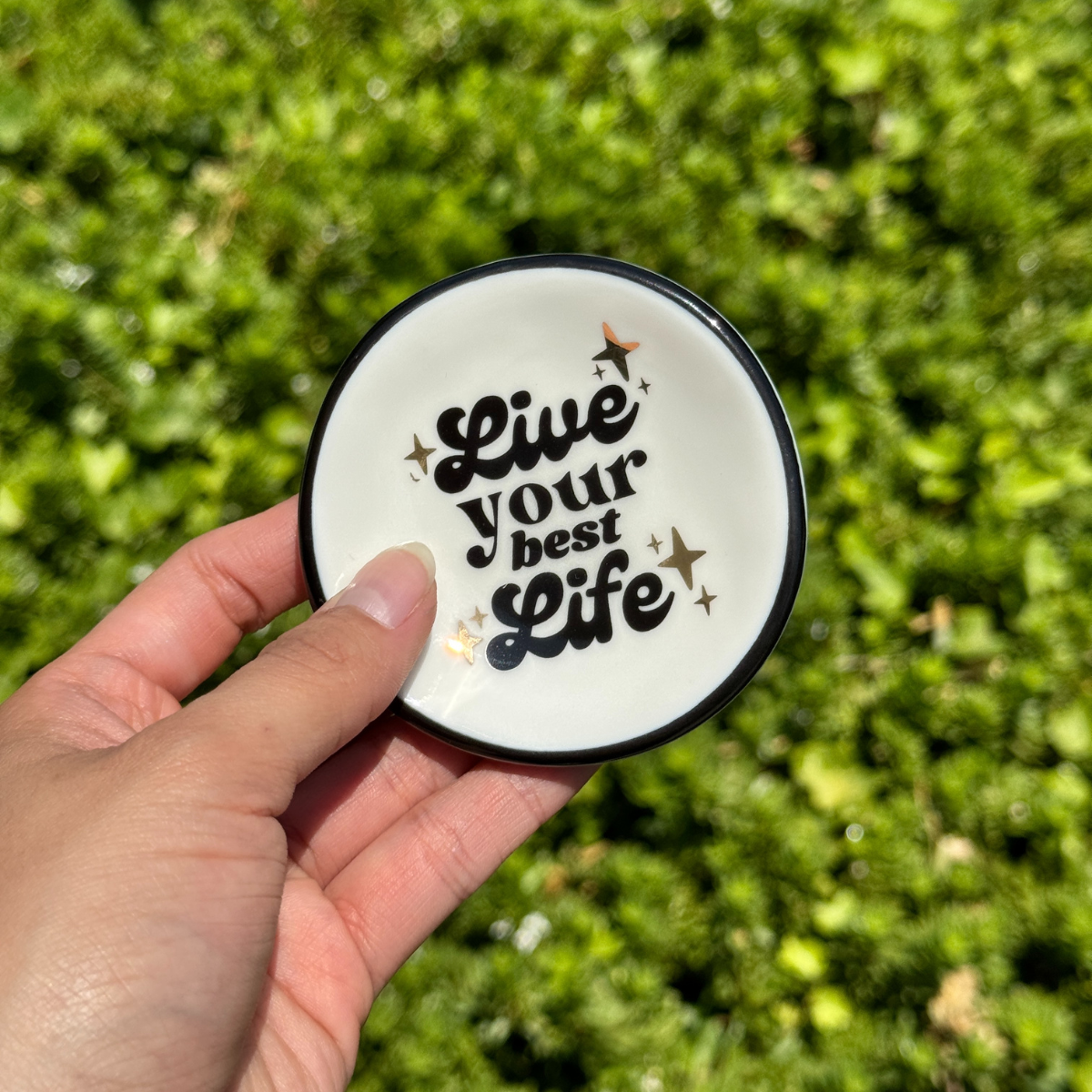Live Your Best Life - Ring Dish - 3-in - Mellow Monkey