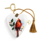 Cardinal with Holly - Musical Art Heart - Mellow Monkey