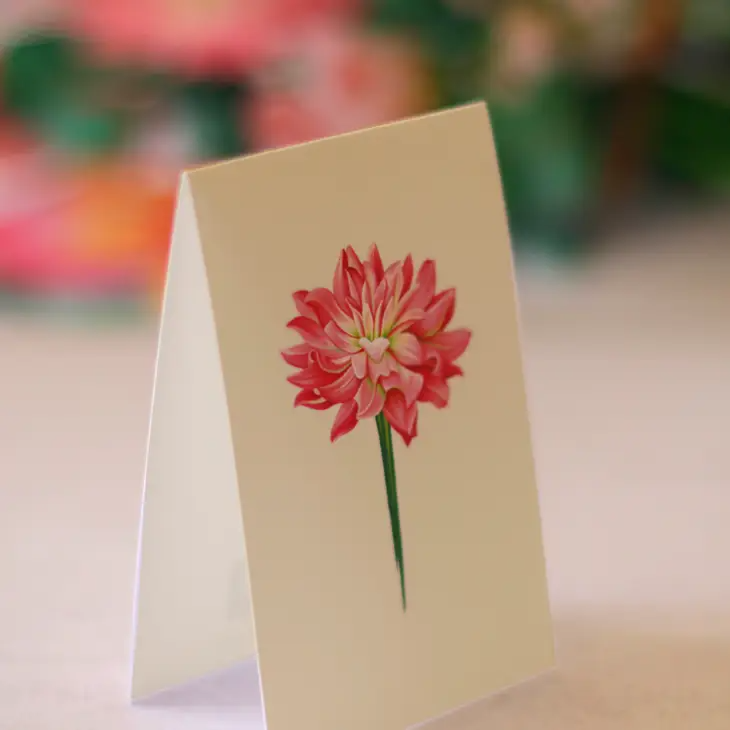 Pop-Up Flower Bouquet Greeting Card - Dear Dahlia - Mellow Monkey