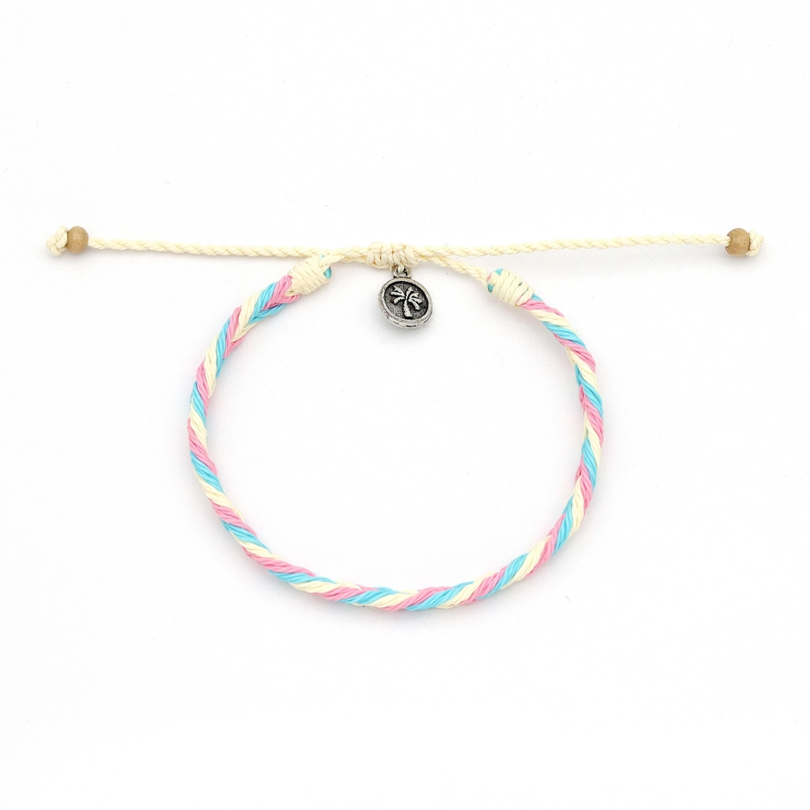 Cerah Braided Anklet - Cotton Candy - Mellow Monkey