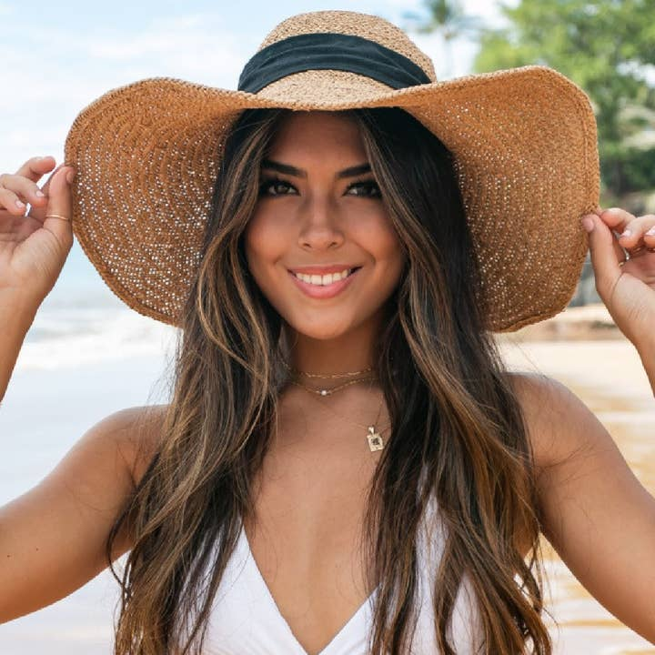 Packable Straw Beach Hat - Mellow Monkey