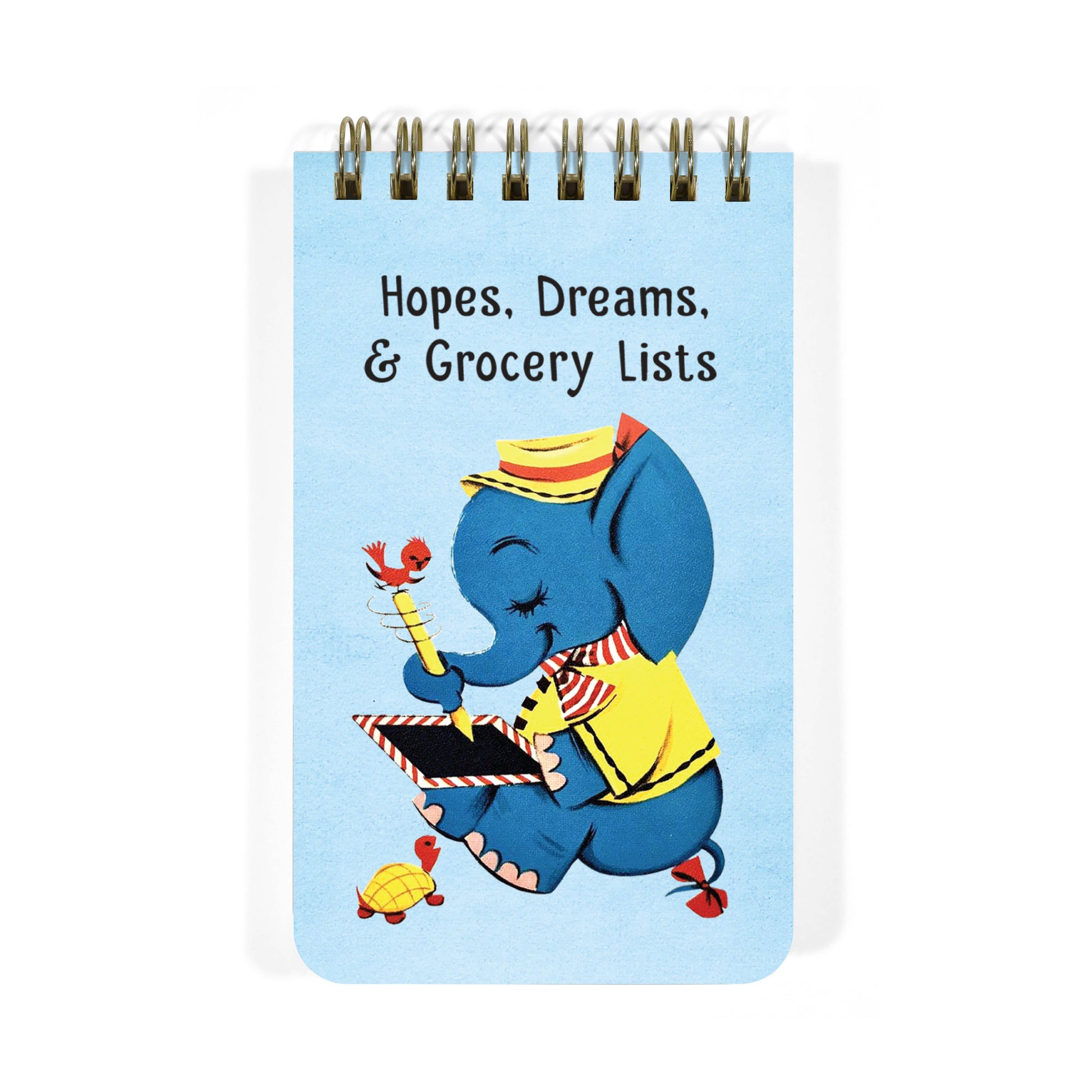Hopes, Dreams & Grocery Lists - 3x5 Spiral Memo Notepad - Mellow Monkey