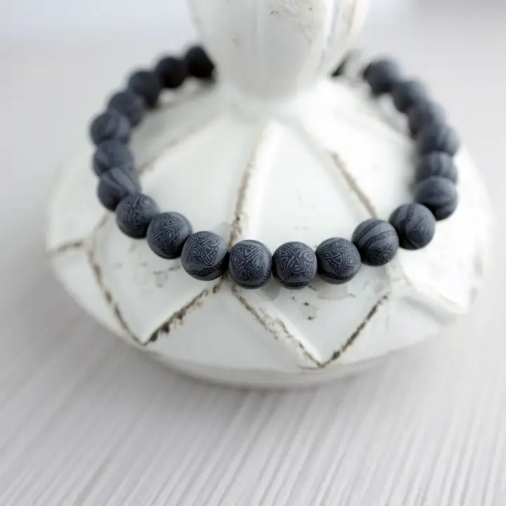 Onyx Stack Bracelet - Unisex Large - Mellow Monkey