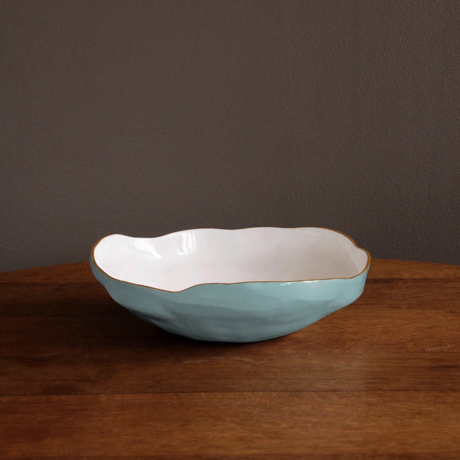ENCANTO Nuevo Large Bowl (Turquoise and White)