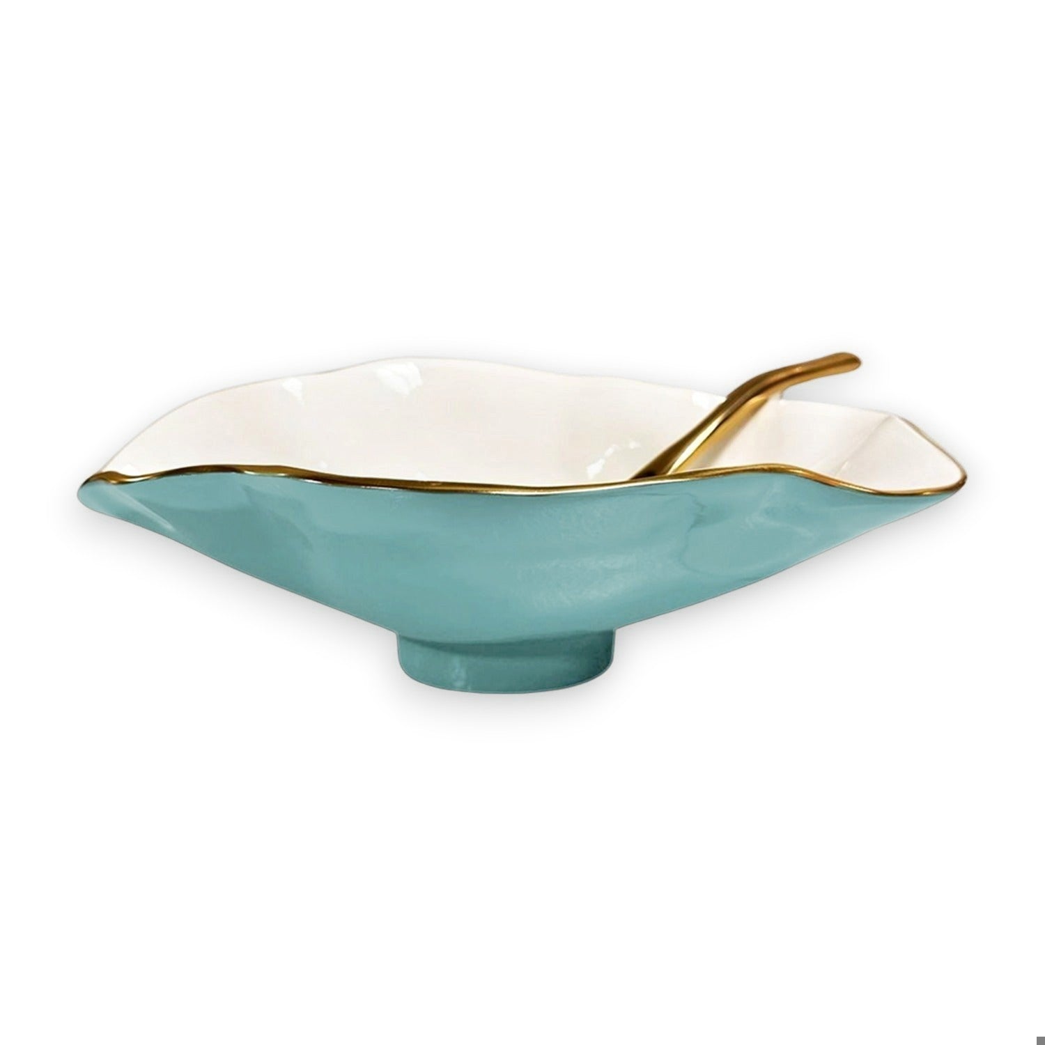 ENCANTO Claire Small Oval Bowl with Spoon (Turquoi