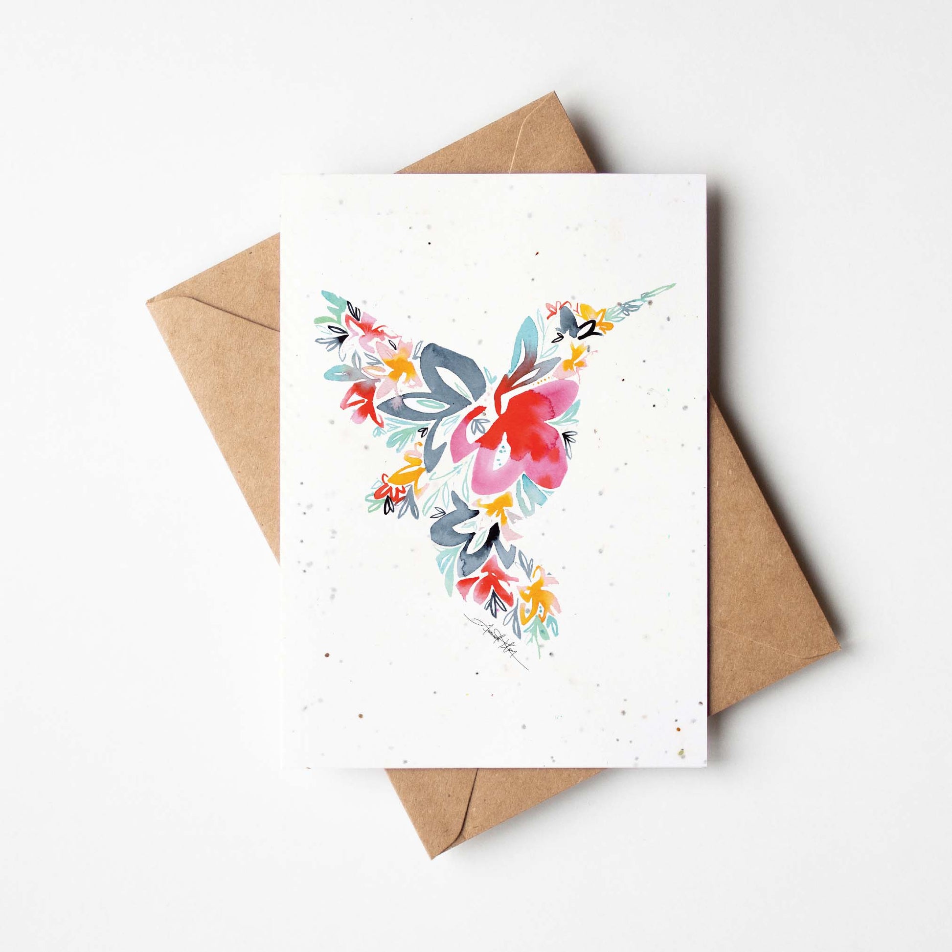 Hummingbird  Plantable Wildflowers Greeting Card - Mellow Monkey