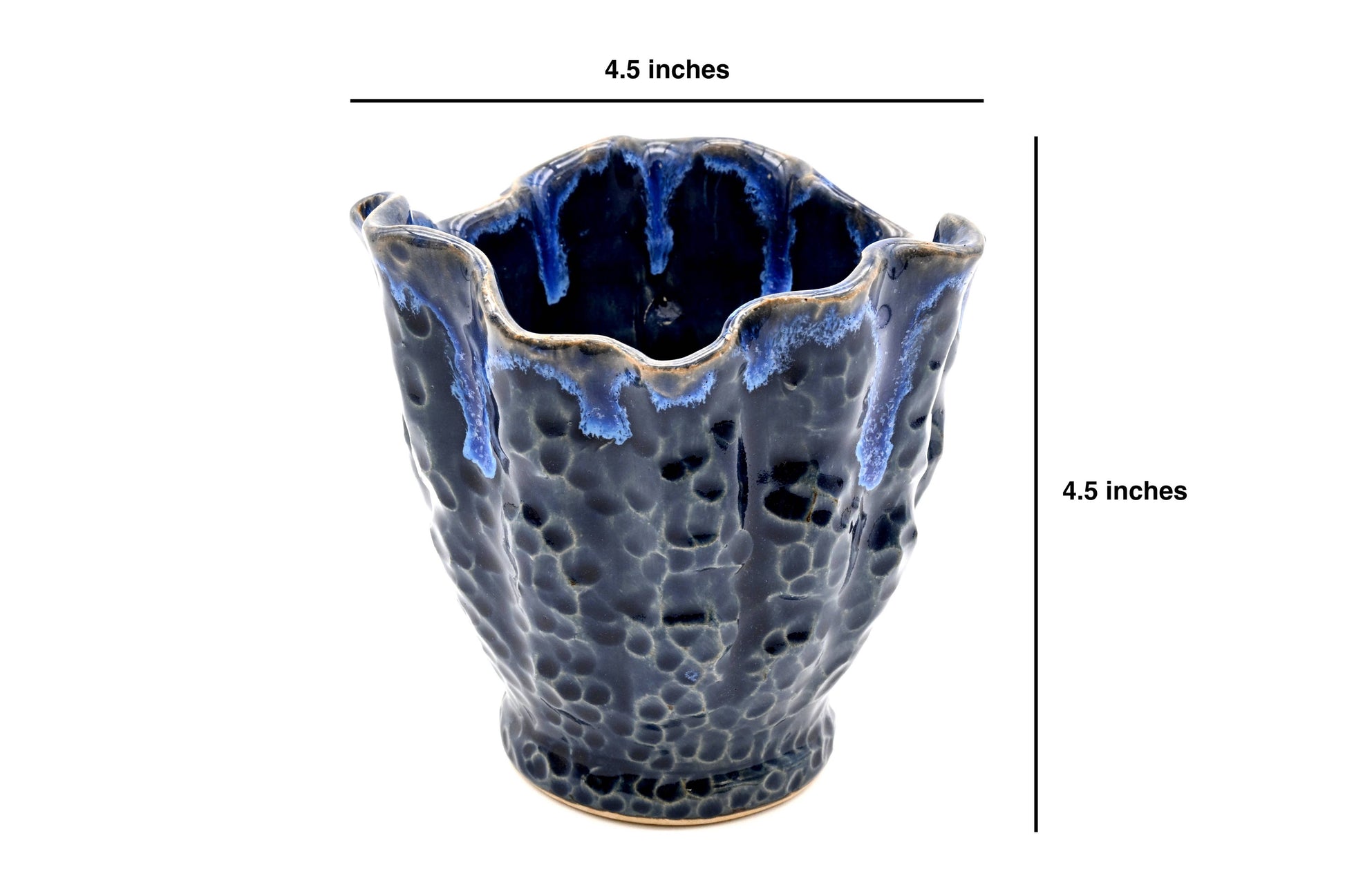 Deep Coral - Porcelain Ceramic Wave Vase - 4.5 x 4.5 x 4.5-in - Mellow Monkey