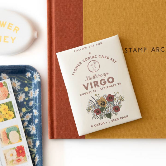 Virgo - Flower Zodiac Card Set