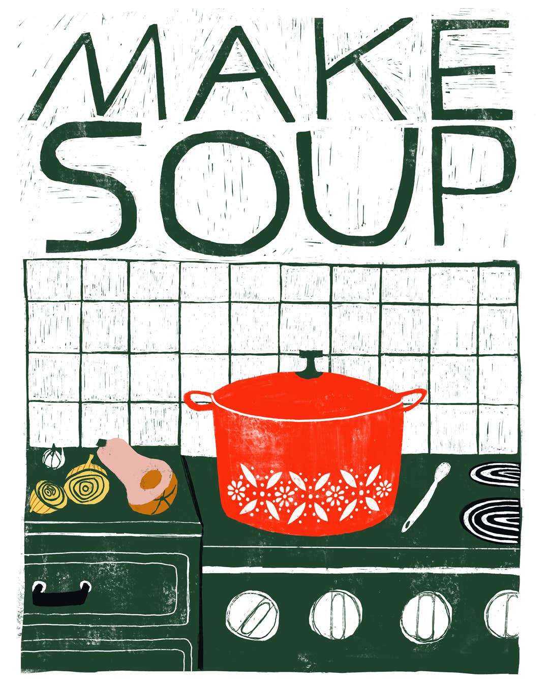 Make Soup - Framed Art Print - 8-in x 10-in - Mellow Monkey
