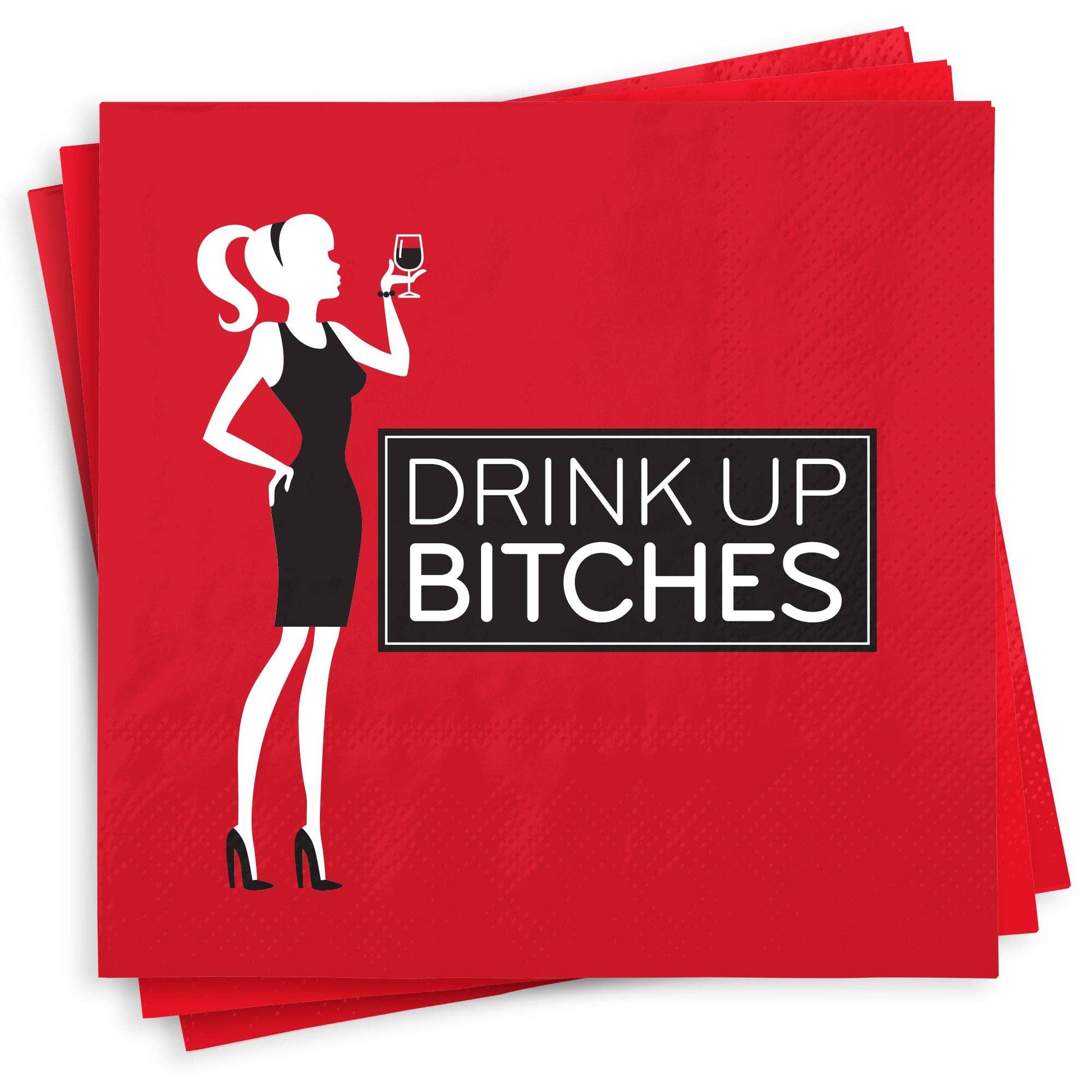 Drink Up Bitches - Cocktail Napkins - 25-ct - Mellow Monkey