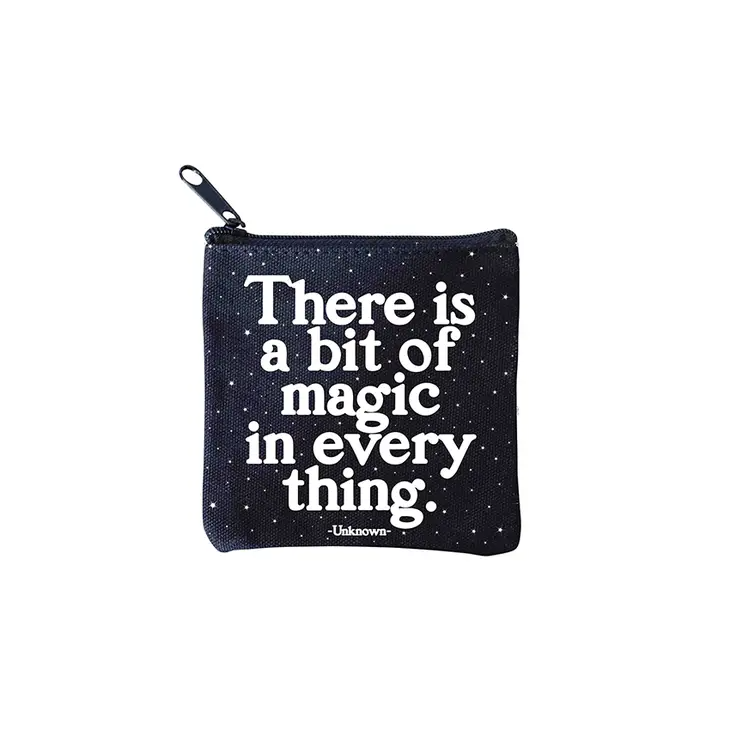There is A Bit Of Magic In Every Thing - Mini Square Zip Pouch - 4-1/4-in - Mellow Monkey