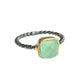 7 Twisted Bliss ring / Aqua Blue Chalcedony - Mellow Monkey