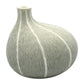 Mini Omo - Handcrafted Porcelain Bud Vase - Gray with White Stripes - 2.7 x 2 x 2.8 in - Mellow Monkey