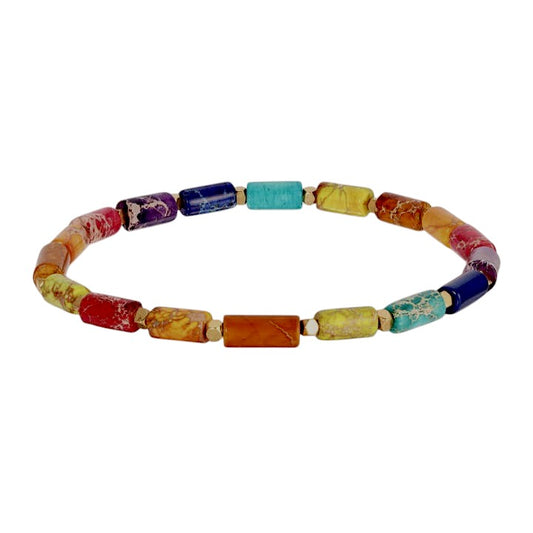 Gemstone Bracelet - Imperial Jasper Multicolor