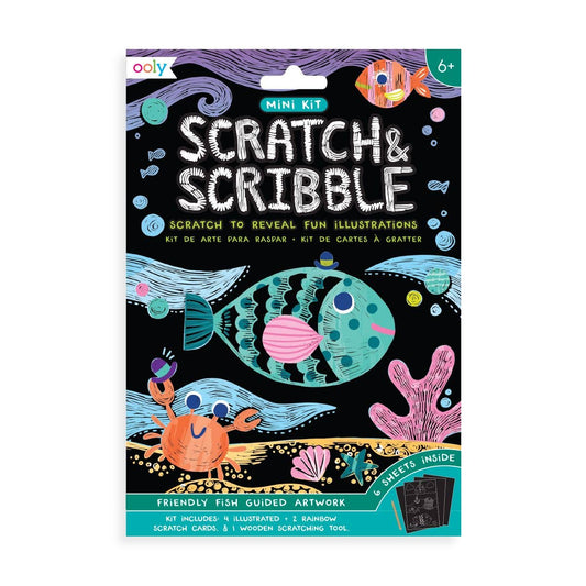Friendly Fish - Scratch & Scribble Mini Kit - Mellow Monkey