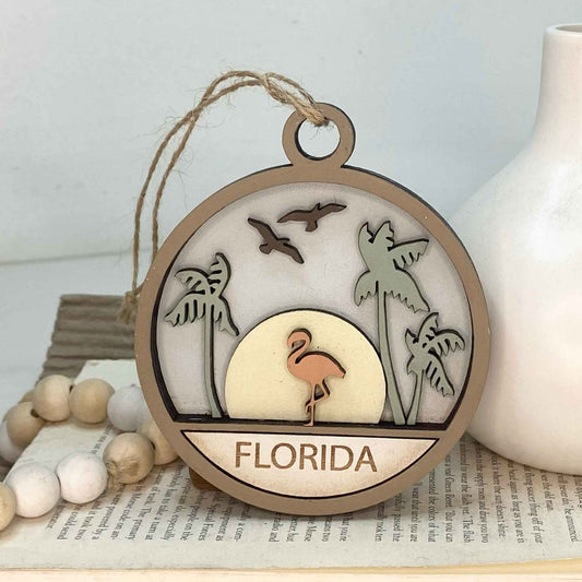 Florida State Ornament - 4-5/8-in