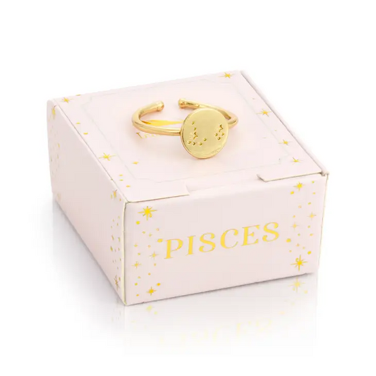 Pisces - Gold Zodiac Ring - Mellow Monkey