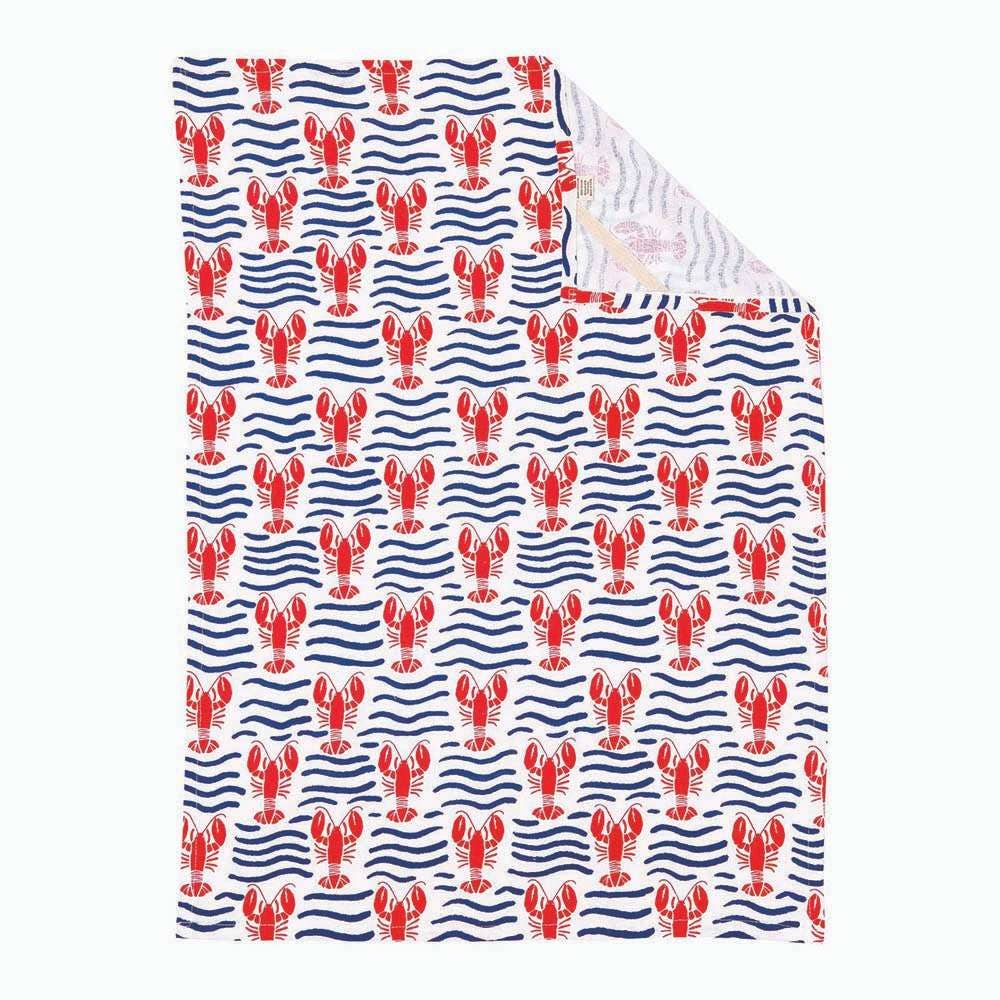 Lobster Waves - Kitchen Towels - Set of 3 - Mellow Monkey