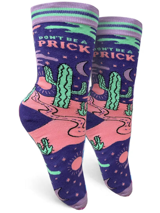 Don't be a Prick - Women's Crew Socks - Mellow Monkey