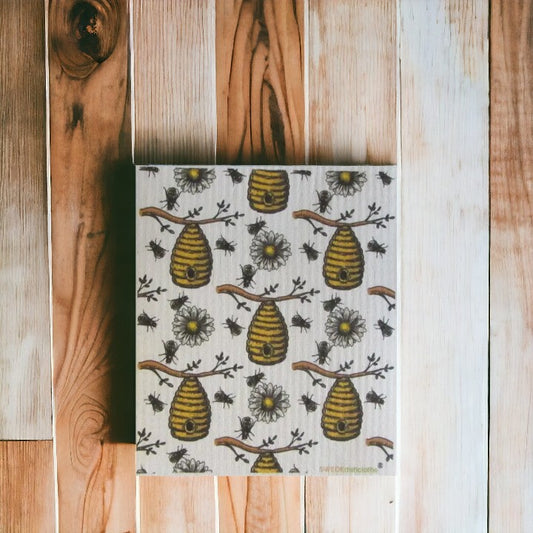 Bees And Honey Swedish Dishcloth - Mellow Monkey